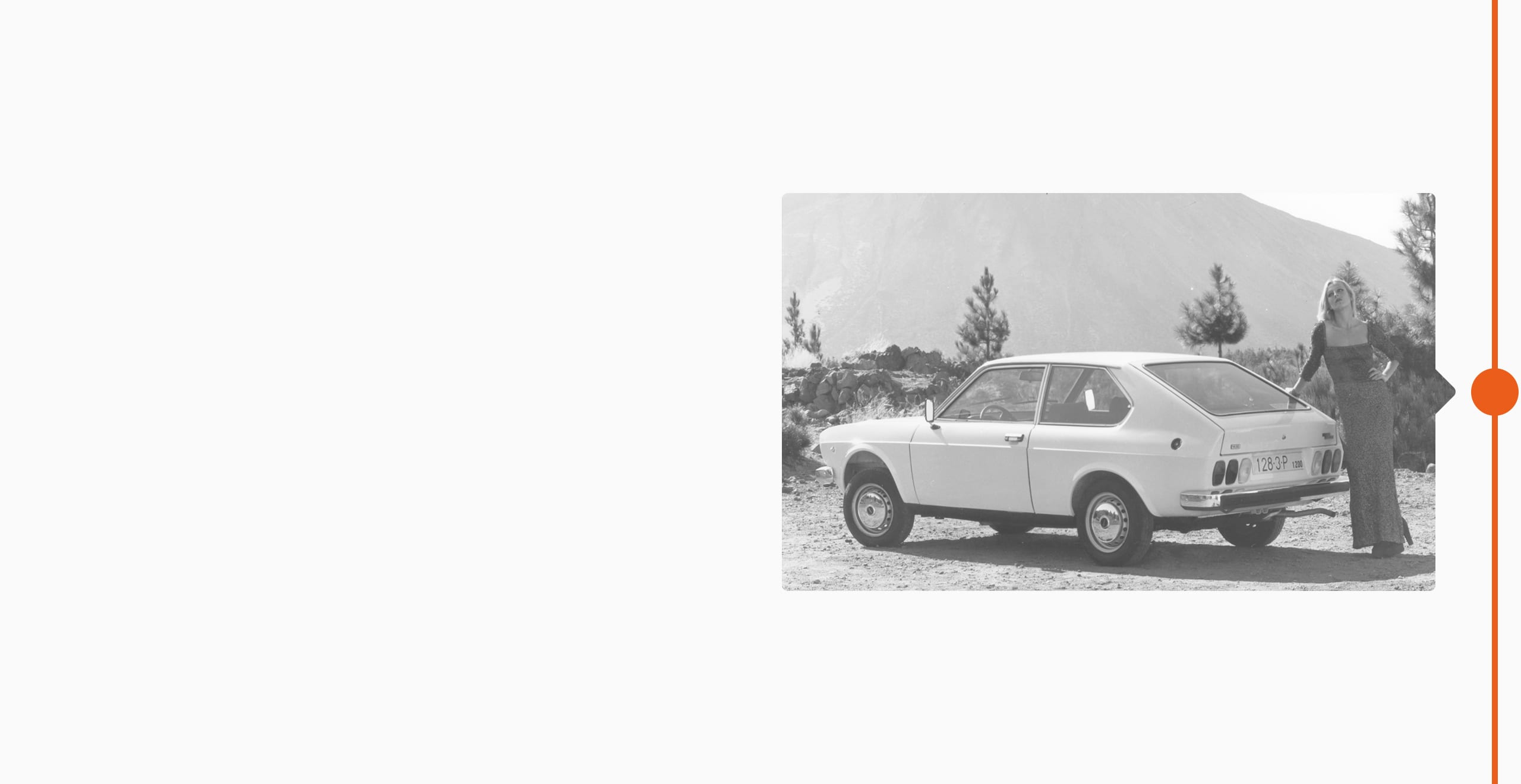 SEAT historia de la marca 1976 - SEAT 128 develación